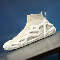 Men's Knitted Slip On Casual Shoes Lightweight Shock Absorbing Sock Shoes