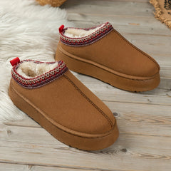 Women's Plush Lined Ankle Boots Warm Winter Slippers
