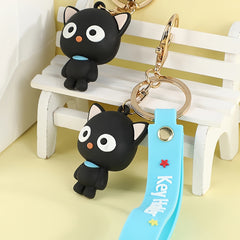 Cat Keychain Backpack Pendant Cute Cartoon Car Key Ornament