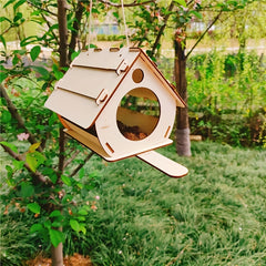 DIY Hanging Wooden Bird Feeder - Attract Wild Birds to Your Garden