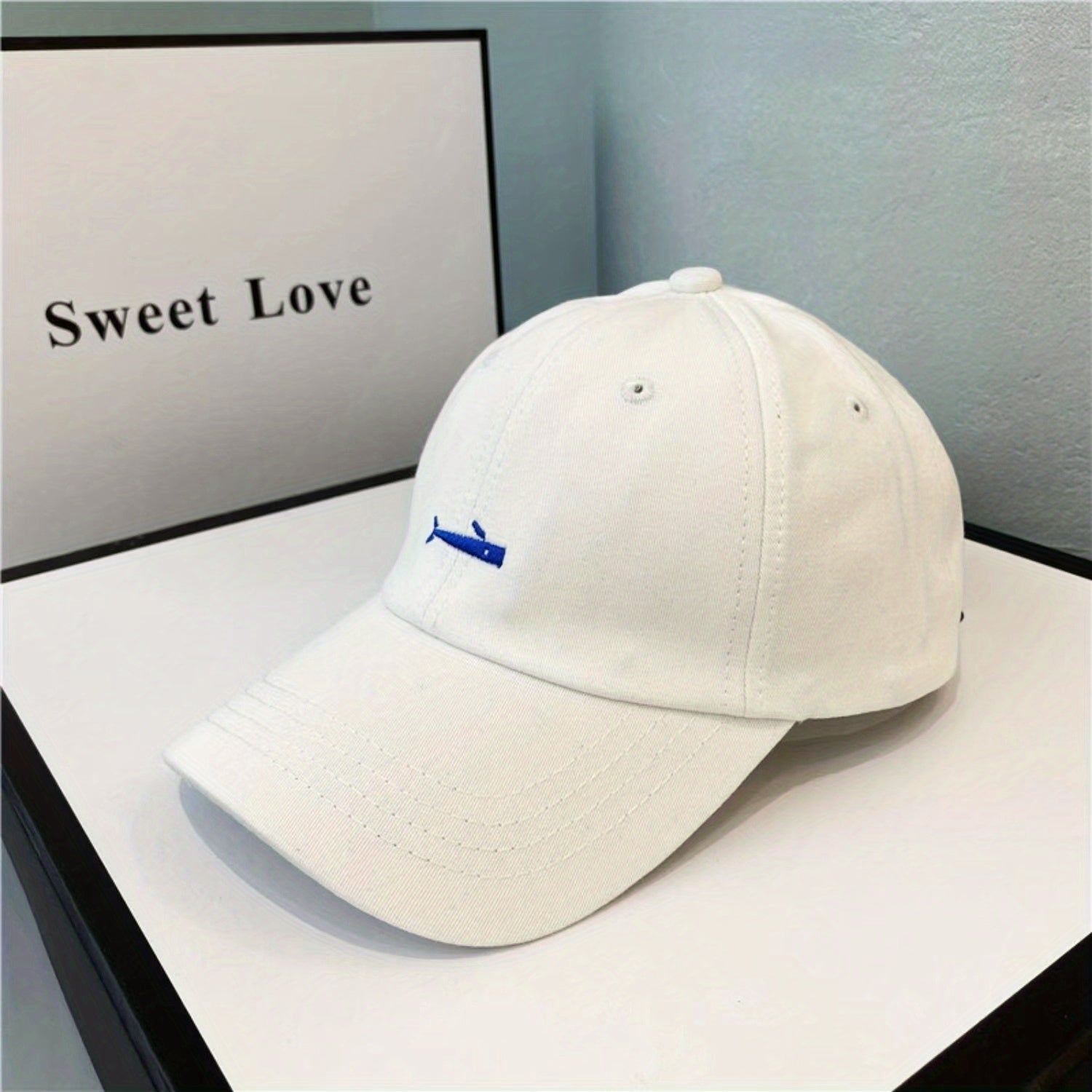 Shark Embroidery Baseball Cap Adjustable Sunscreen Dad Hats