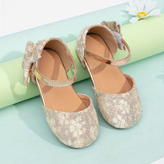 Girl's Cute Dance Shoes Non Slip Hook & Loop Dress Shoes for Outdoor Activities