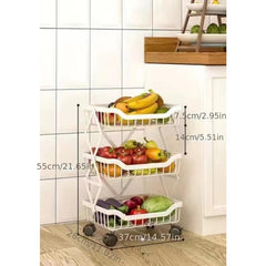 Foldable Telescopic Storage Rack for Fruits and Vegetables