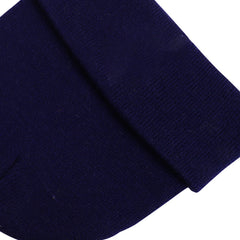 Men's Solid Knitted Hat in Black - Warm Winter Beanie Cap
