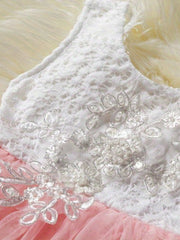 Girl's Lace Embroidered Princess Dress