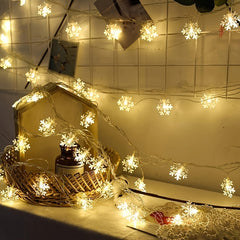 6M LED Snowflake String Light for Christmas Tree Decoration