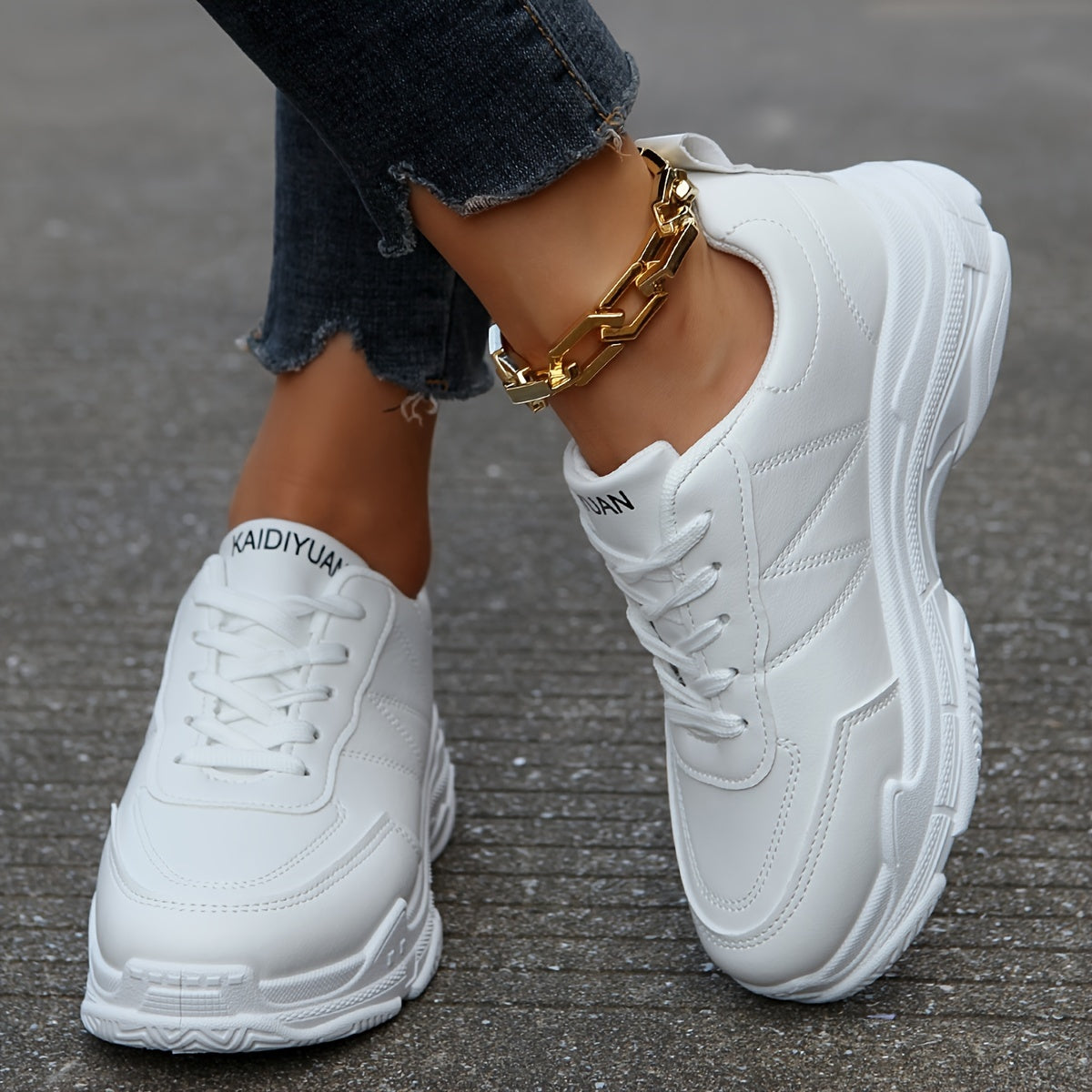 Women's Lace-Up Waterproof Running Shoes