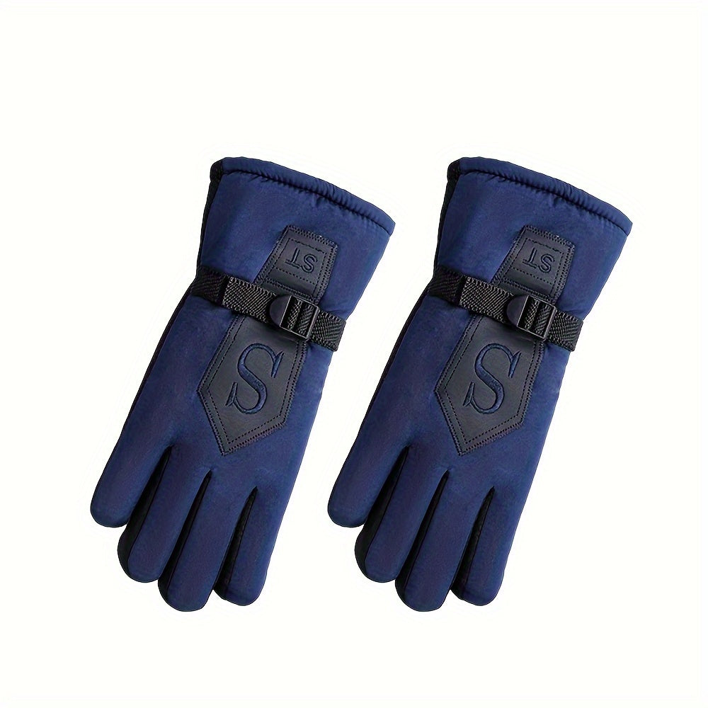 Winter Fleece Lined Warm Gloves For Women Men Ski Gloves