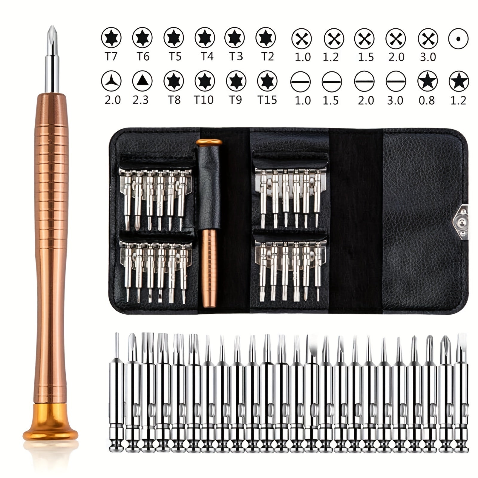 Professional 25-in-1 Precision Screwdriver Set for Electronics Repair
