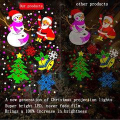 20 Patterned Christmas Light Snowflake Laser Projector LED Stage Lights