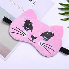Plush Cartoon Animal Eye Mask for Comfortable Sleep