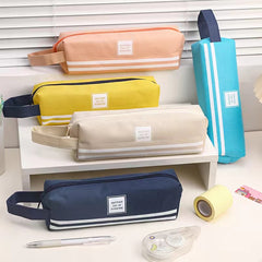 Big Capacity Canvas Pencil Case with Zipper