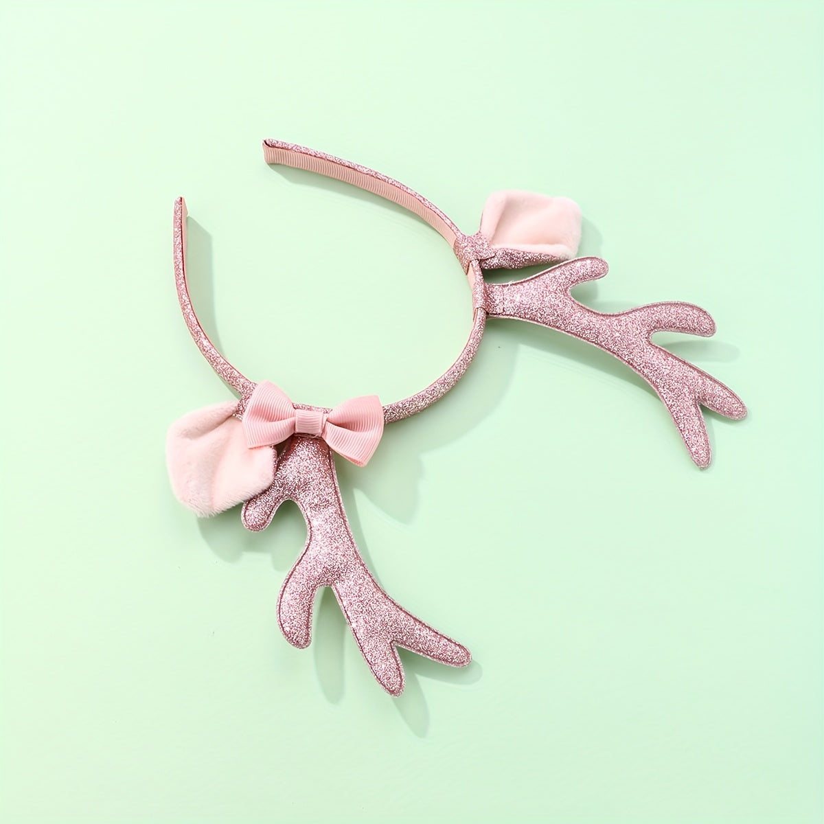 Deer Horn Bow Headwear Girl Headband Christmas Halloween Gift