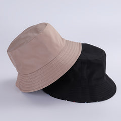 Polyester Cotton Double Sided Bucket Hat Unisex Sun Protection DIY Foldable Hat