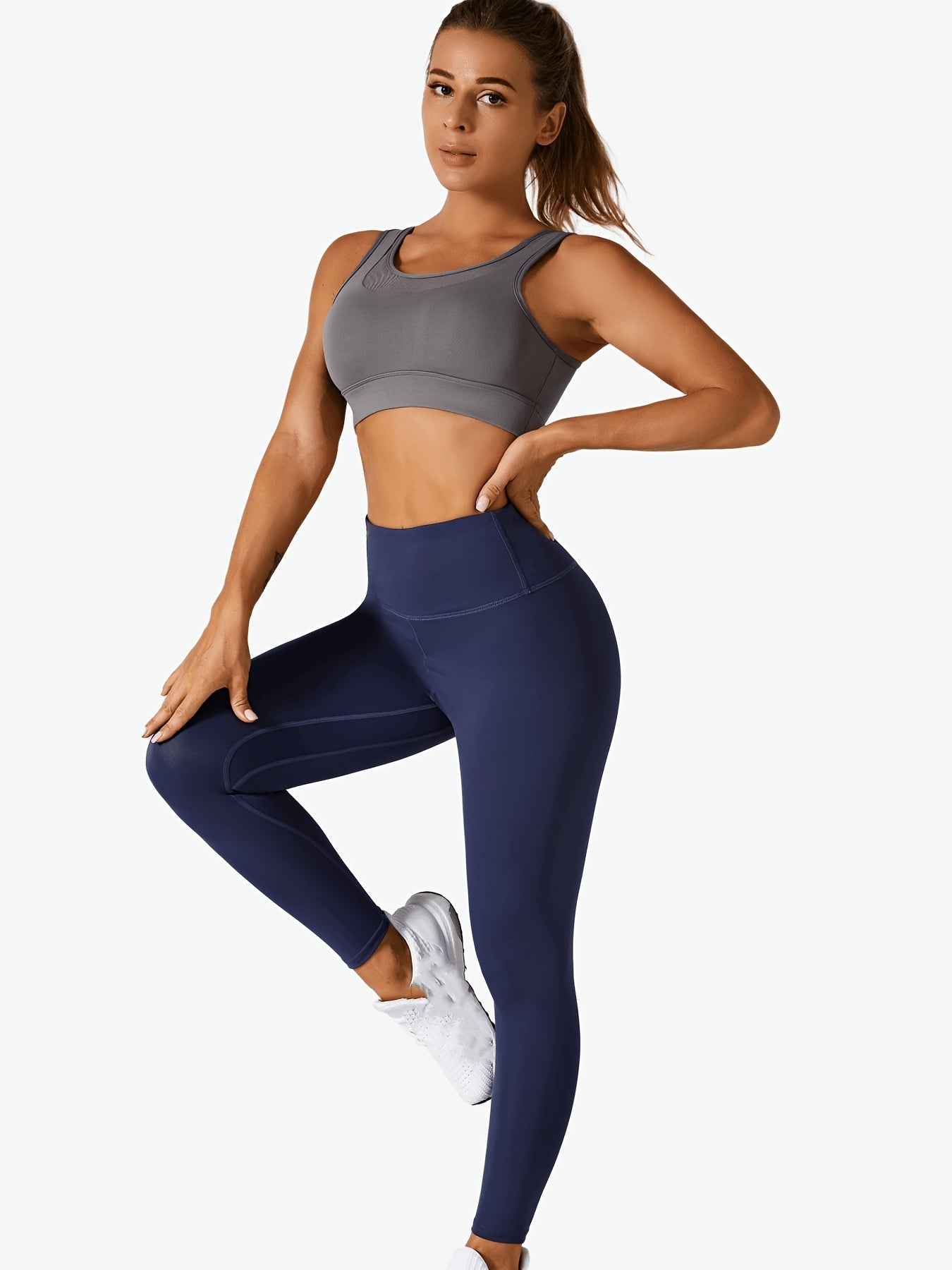 Solid Seamless Yoga Sports Leggings Quick drying Slim Fit Leggings