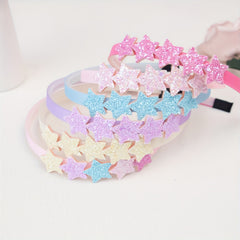 6pcs Sweet Sequin Star Headband Hair Accessories