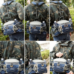 Large Capacity Sports Fanny Pack with Canteen for Outdoor Activities