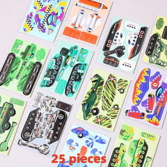 25 Pack Kids DIY Puzzle Toy Set - Tank & Airplane Building Blocks - Party Favors