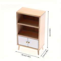1:12 Dollhouse Wooden Display Cabinet Model Furniture Bookshelf Props