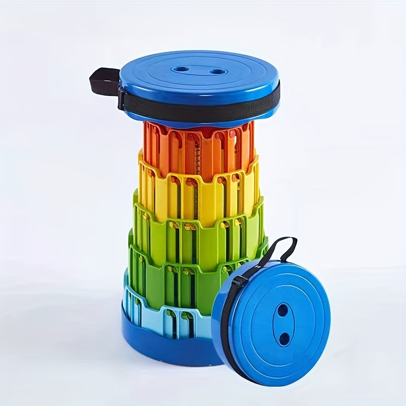 Portable Plastic Fishing Stool Adjustable Folding Stool for Outdoor Activities