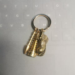 Brass Tower Pen Keychain Pendant Gift For Men Women
