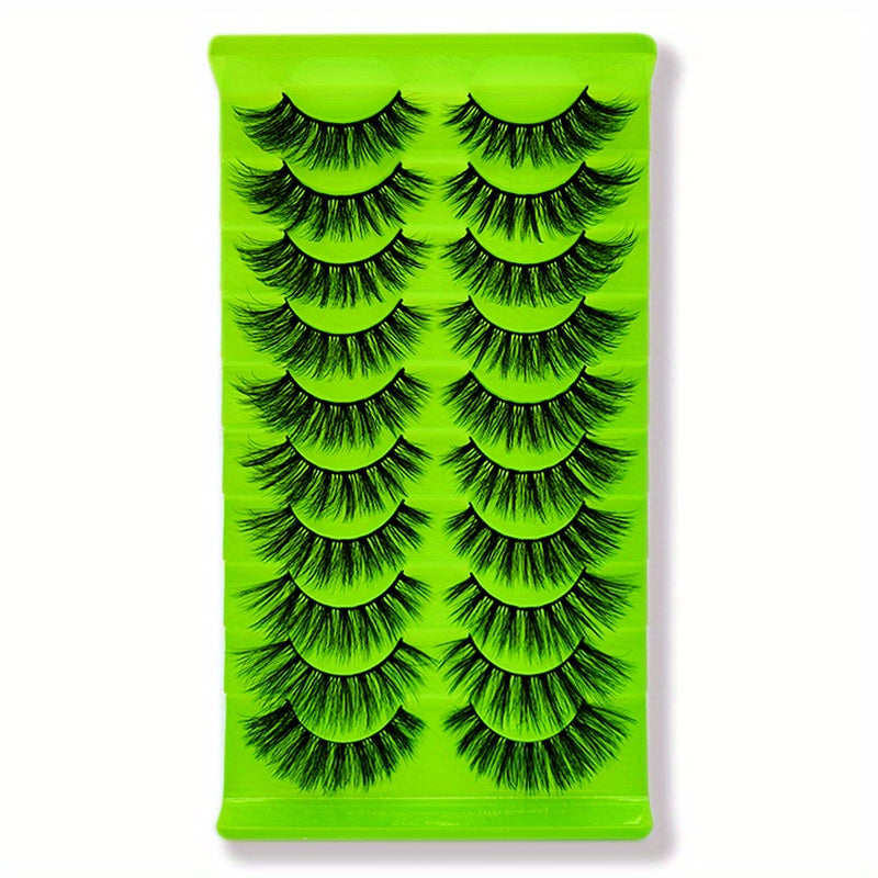 10 Pairs 10D Dramatic Cat Eye False Eyelashes 15 18mm