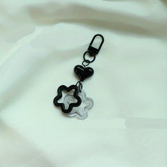 Y2K Electroplated Love Keychain Pendant for Girls DIY Pendant Cat Claw Keychain