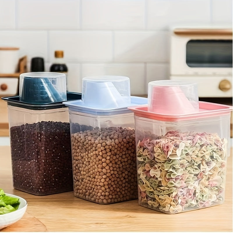 2pcs Sealed Jars Grains Transparent Food Jars Moisture proof Fresh keeping Box