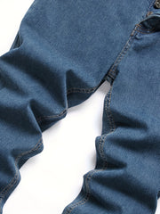 Classic Slim Fit Jeans Mens Casual High Stretch Denim Pants
