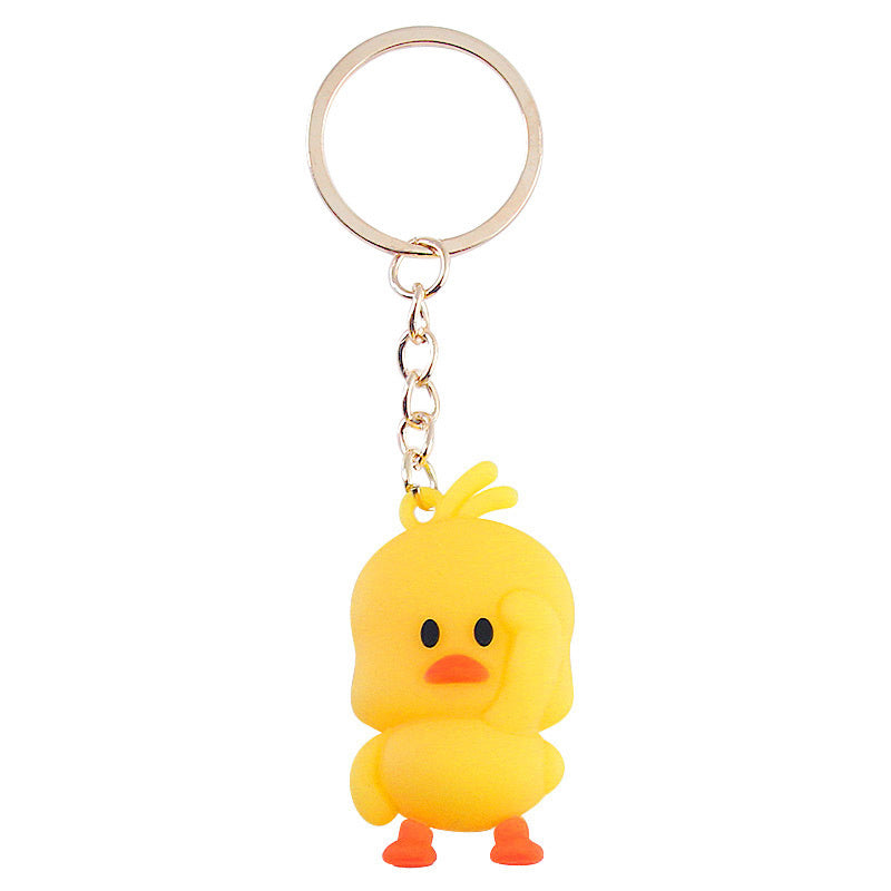Yellow Duck Key Chain Car Key Chain Cute Duck Pendant Key Ring Gift