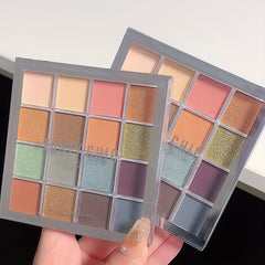 16 Shades Eyeshadow Palette Natural Matte Finish Cosmetics