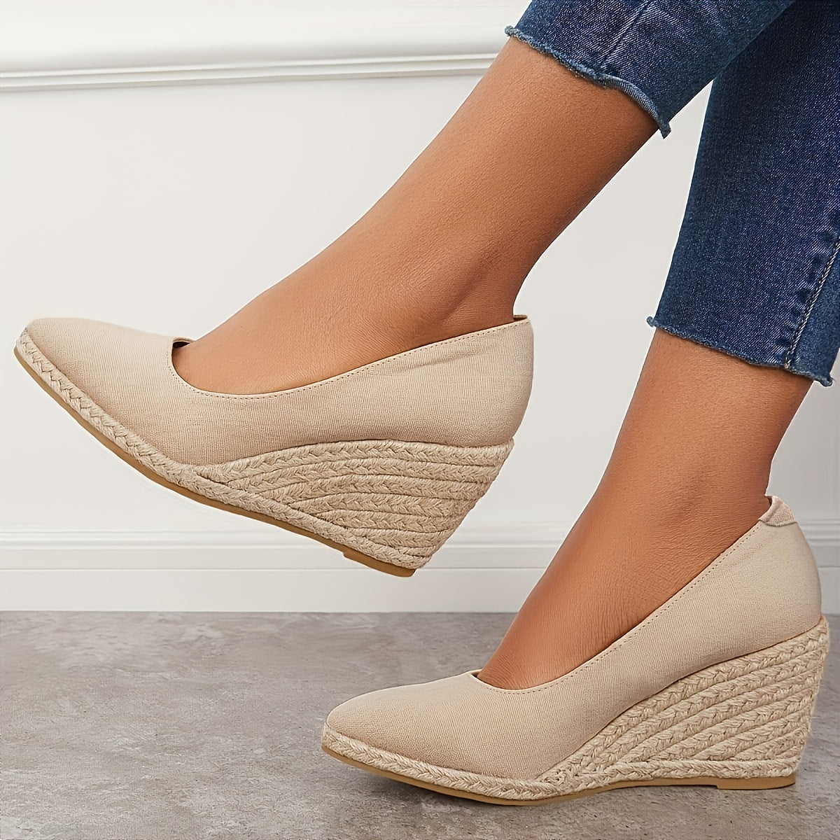 Women's Wedge Heel Closed Toe Espadrilles Sandals