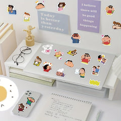 60pcs Cartoon Crayons Small Stickers for DIY Decoration