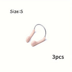 3pcs Soft Silicone Steel Wire Nose Clip For Swimming Diving