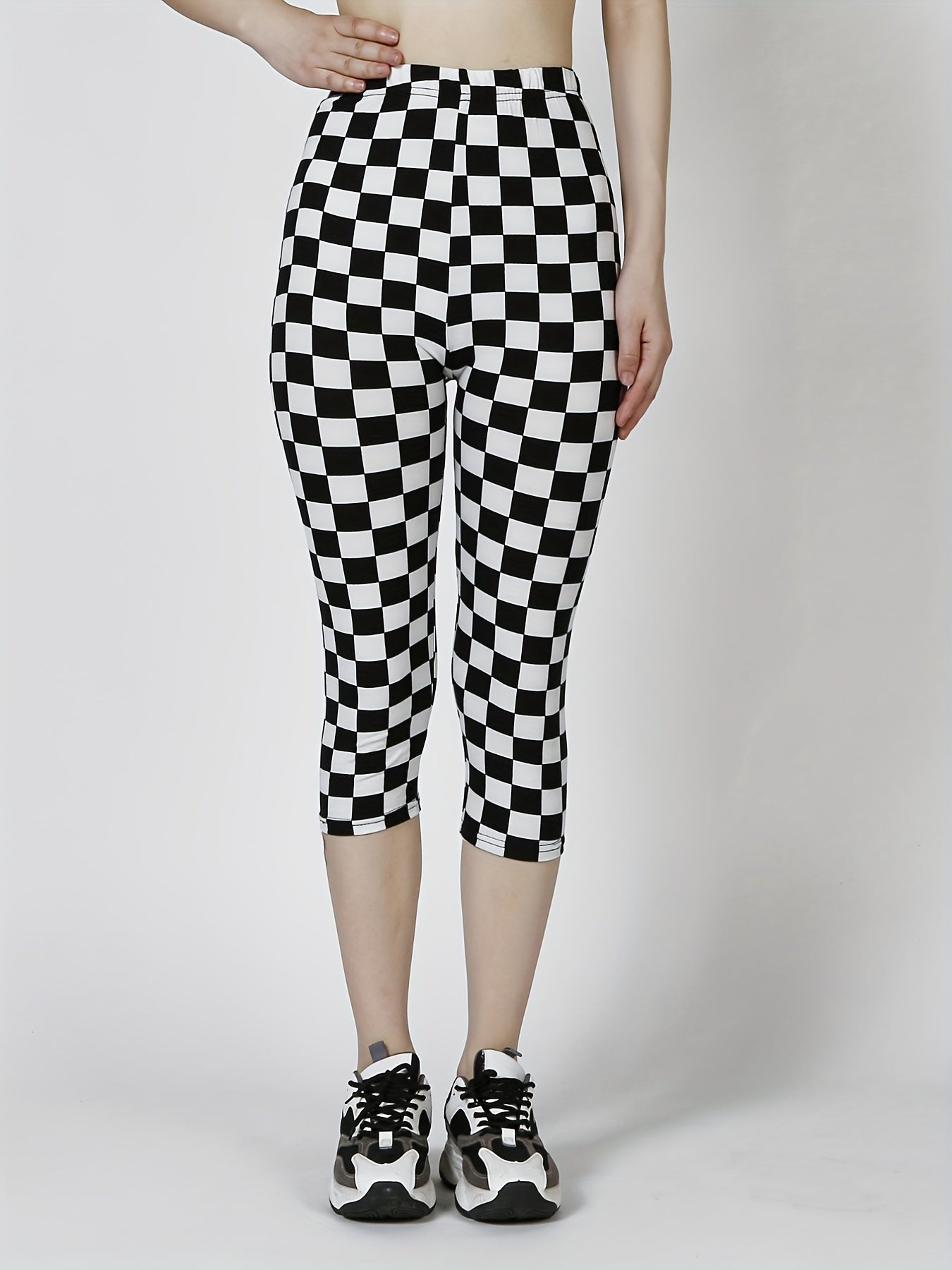 Women's Allover Print Skinny Capris Leggings