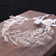 Golden Hair Vine Headband Bridal Tiara Wedding Hair Jewelry