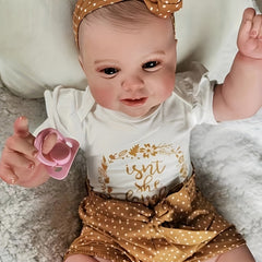 24 Inch Realistic Reborn Doll with Hand Drawn Hair and 3D Skin Veins