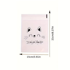 100pcs Cartoon Toast Bags - Large Capacity Portable Bread Treat Bags