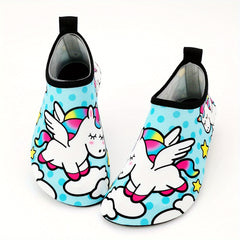 Cartoon Pony Water Shoes for Girls Quick Dry Lightweight Barefoot Outdoor