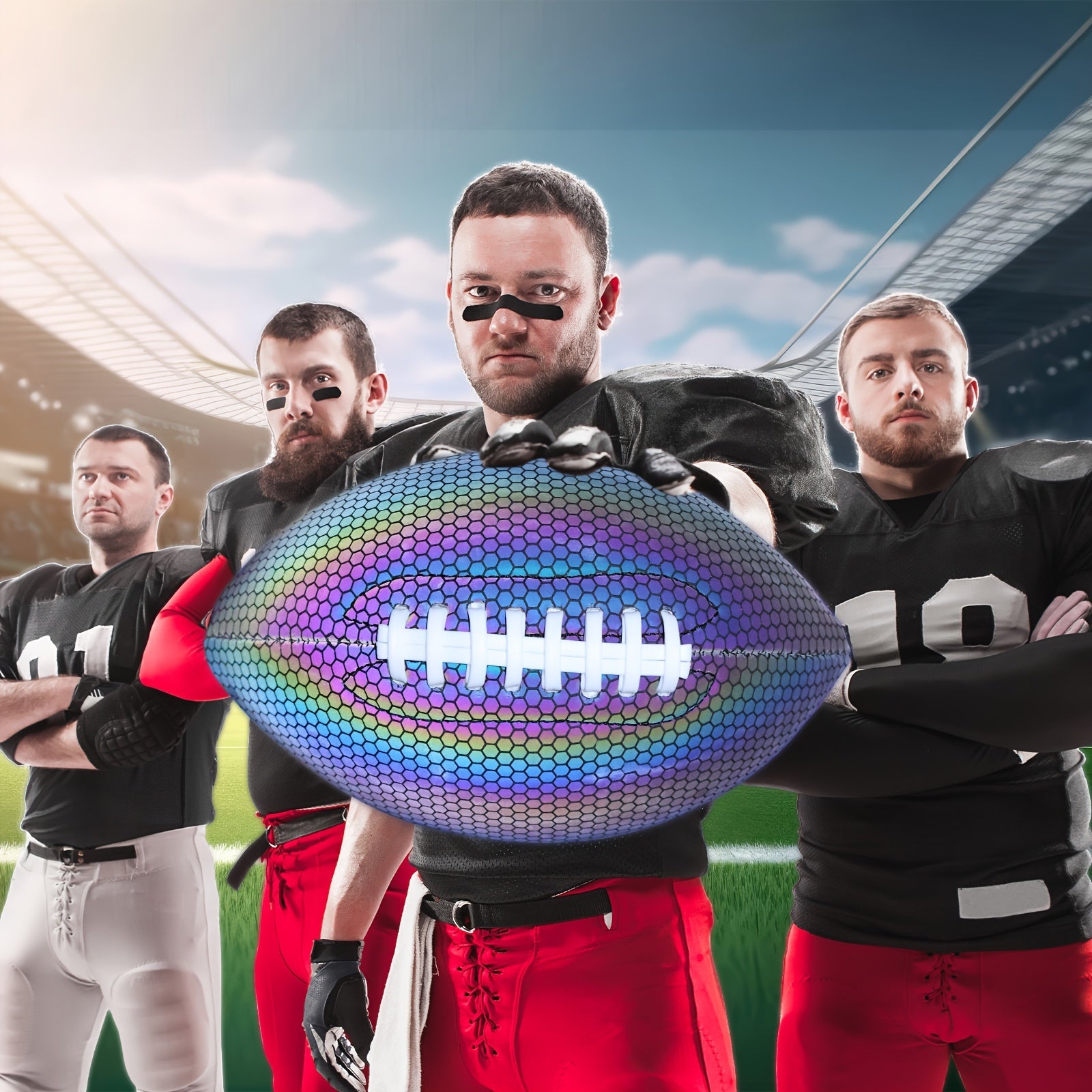 American Football Holographic Reflective No 3 Rugby for Training