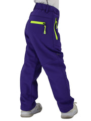 Kid's Windproof Fleece Outdoor Pants for Hiking
