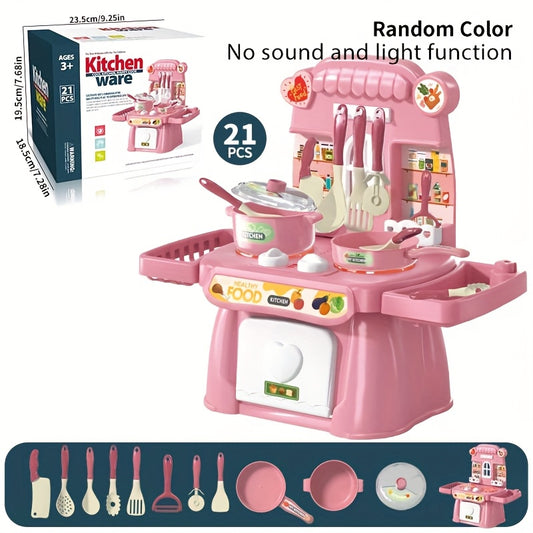 Kids Dining Table Set with Veggie & Fruit Accessories