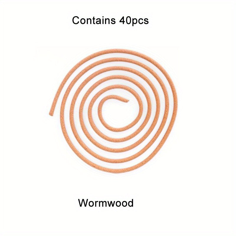 40pcs Natural Sandalwood Coil Incense for Mosquito Repellent