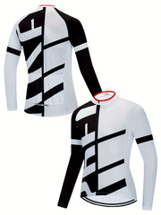 Men's Cycling Jersey Stretch Breathable Long Sleeve Sportswear
