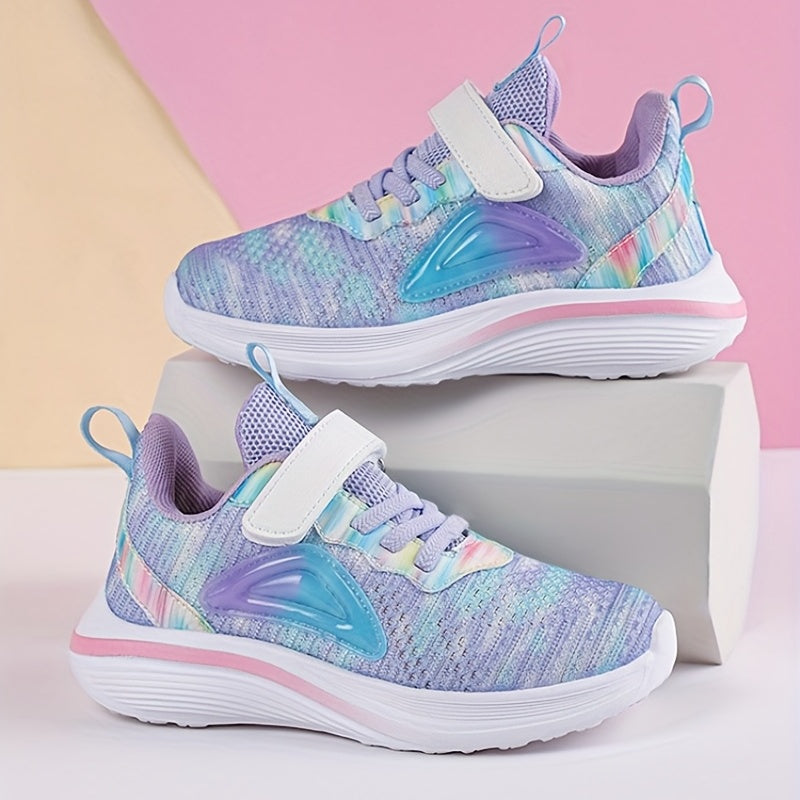 Breathable Woven Shoes For Girls Teens Hook Loop Comfortable Non Slip