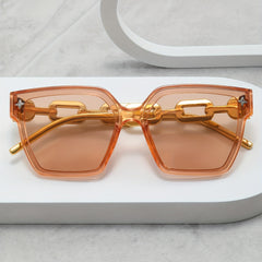 Square Frame Star Decor Men's Sunglasses
