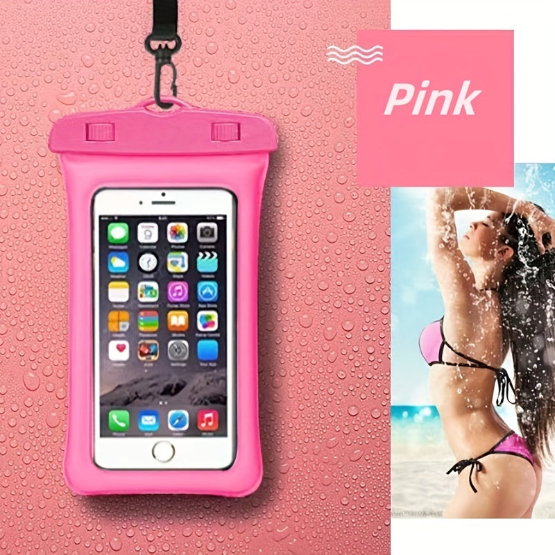 2pcs Floating Waterproof Cell Phone Pouch Neck Lanyard for Underwater Activities