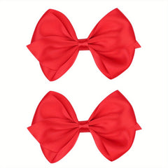 2pcs Satin Bow 10-16 Cm Headwear Princess Hair Accessories for Party