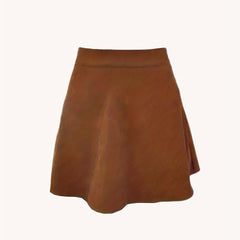High Waist Corduroy Flare Skirt for Women