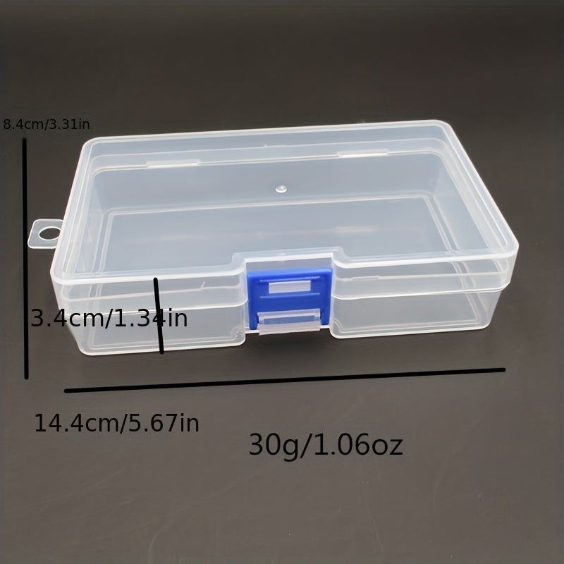 Transparent Plastic Lock Box Desktop Storage Portable Accessories Jewelry